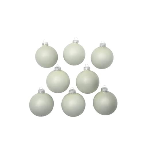 Whitehurst 8ct. 3.25" Pearl Glass Ornaments